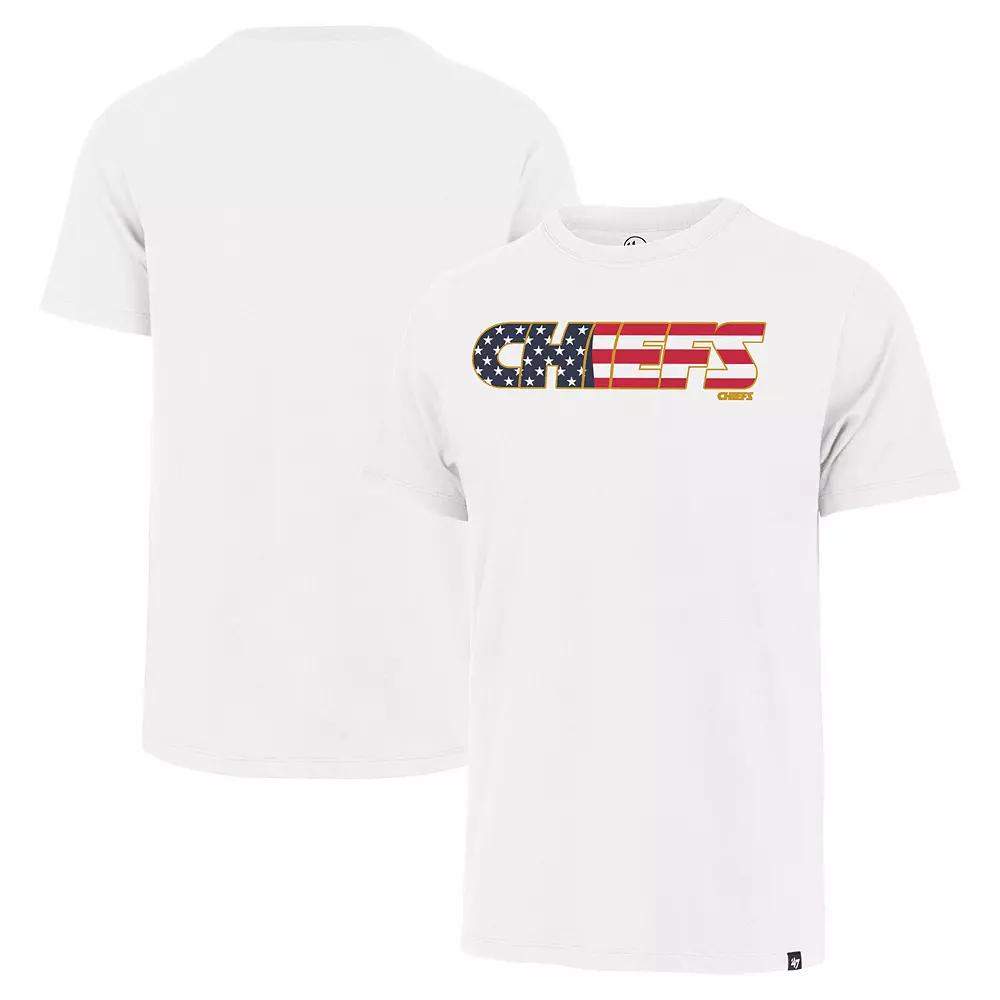 Men's '47 White Kansas City Chiefs Flag Script Franklin T-Shirt,  Product Image
