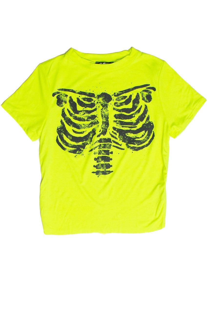 Neon Ribcage Crop T-Shirt Product Image