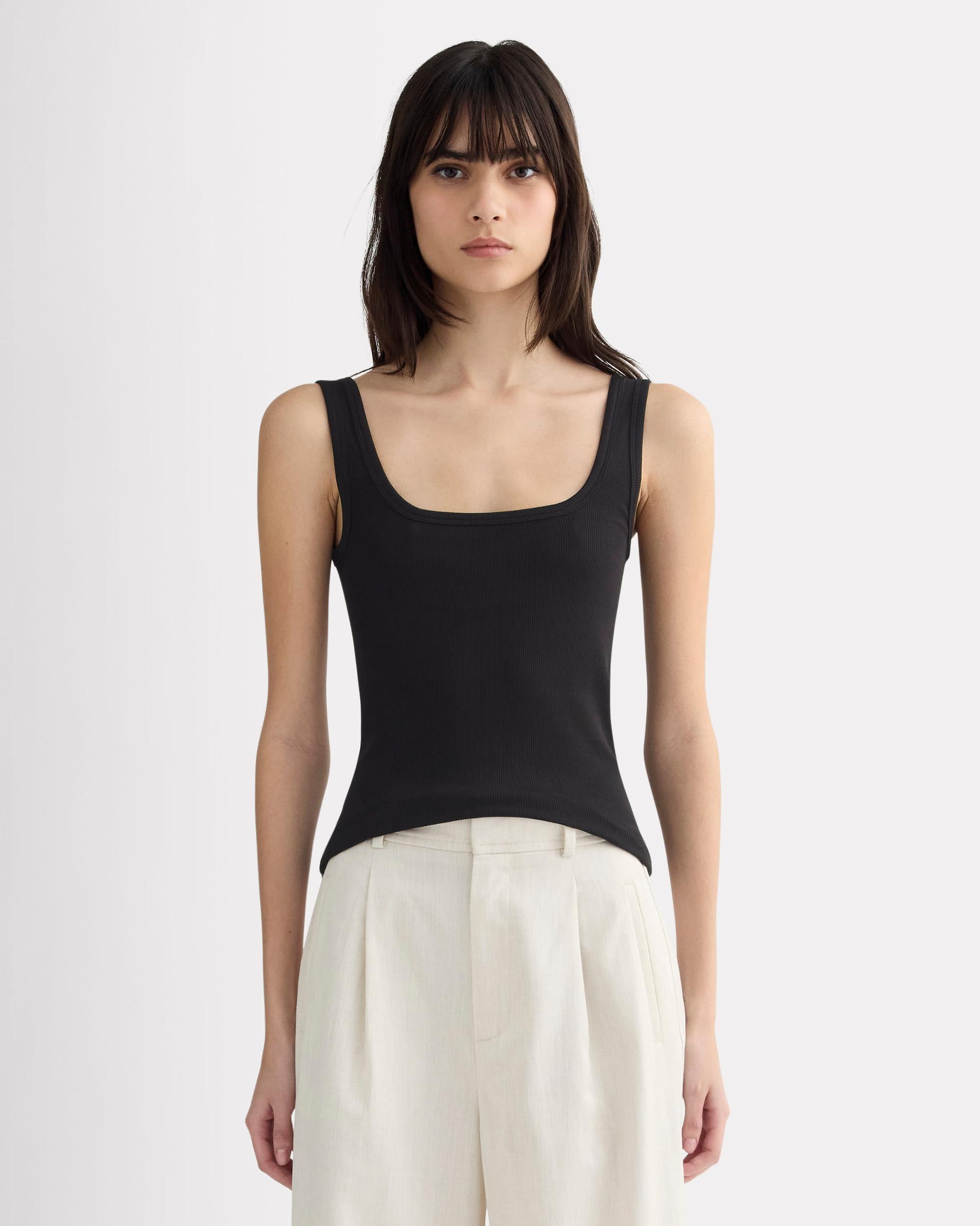 Womens Luxe RibSquare-Neck Tank by Everlane Product Image