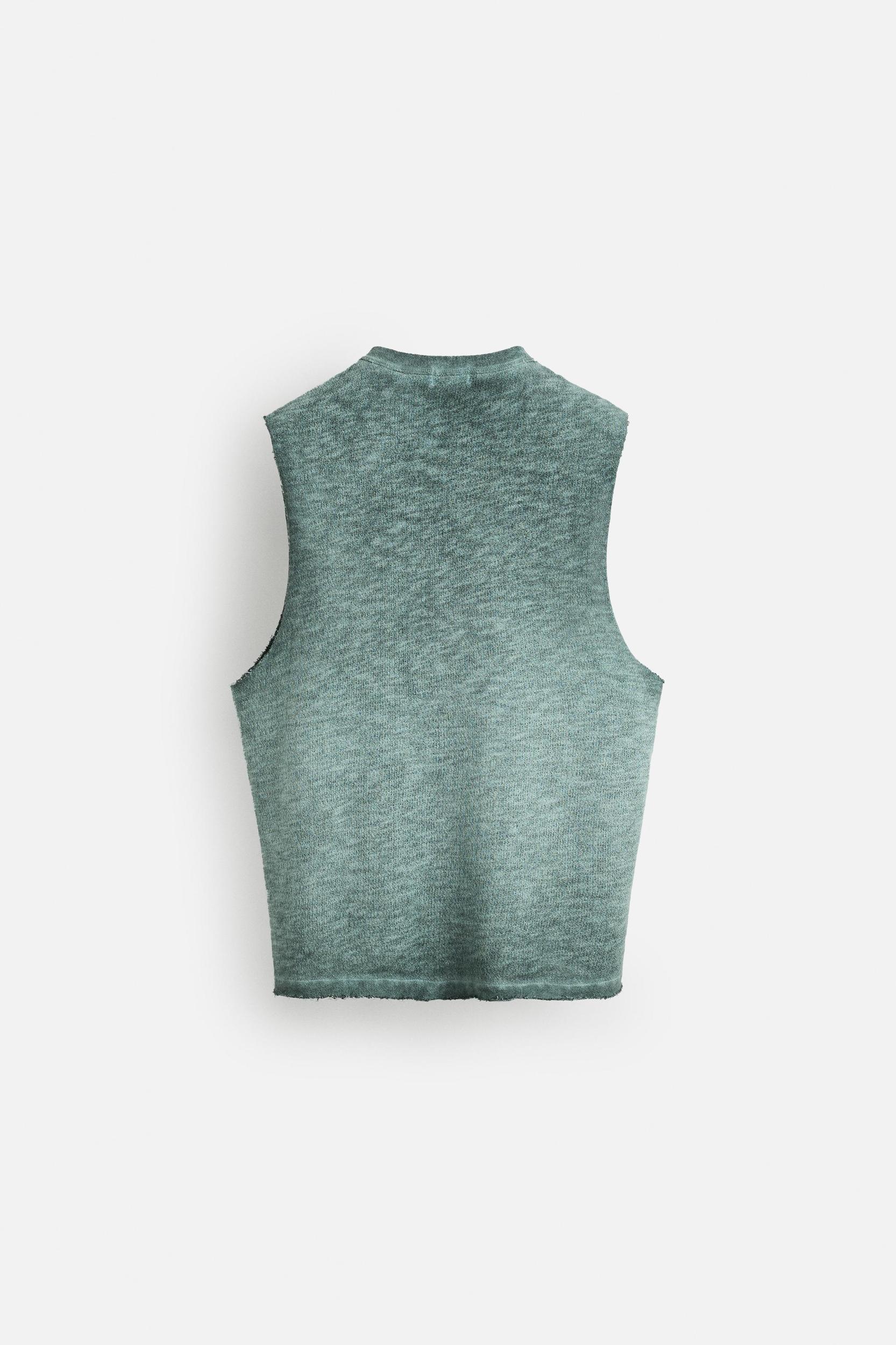 WASHED PRINT KNIT T-SHIRT Product Image