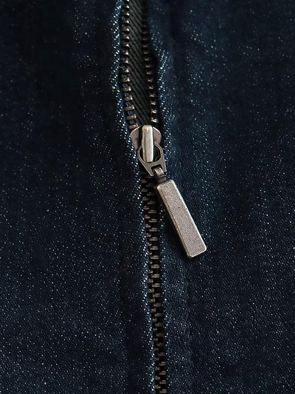 Back Zip Up Bandeau Denim Maxi Dress Product Image