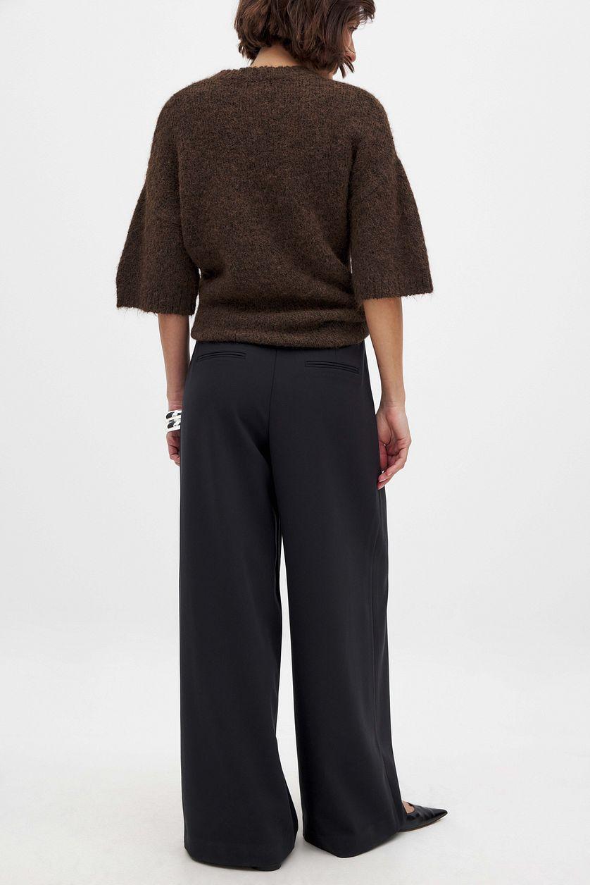 Wide High Waist Suit Pants Product Image