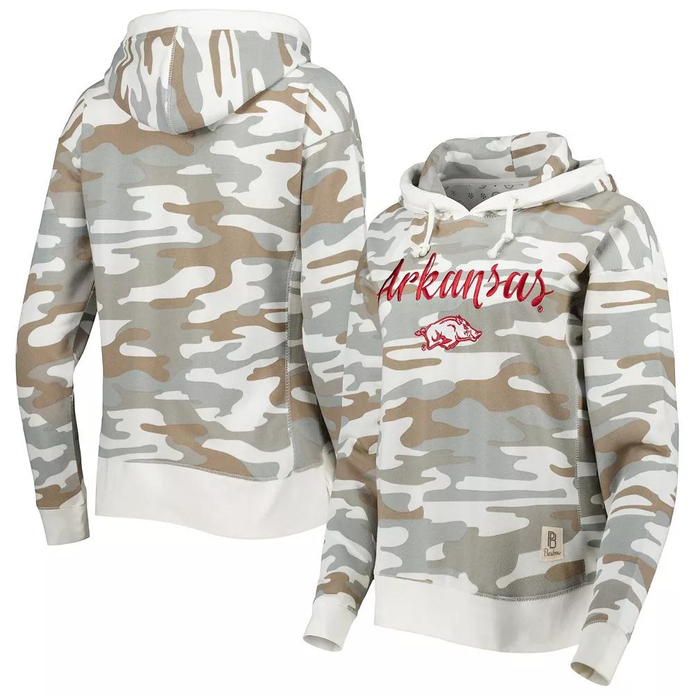 Women's Pressbox Camo Arkansas Razorbacks San Pablo Pullover Hoodie, Size: Small, Green Product Image