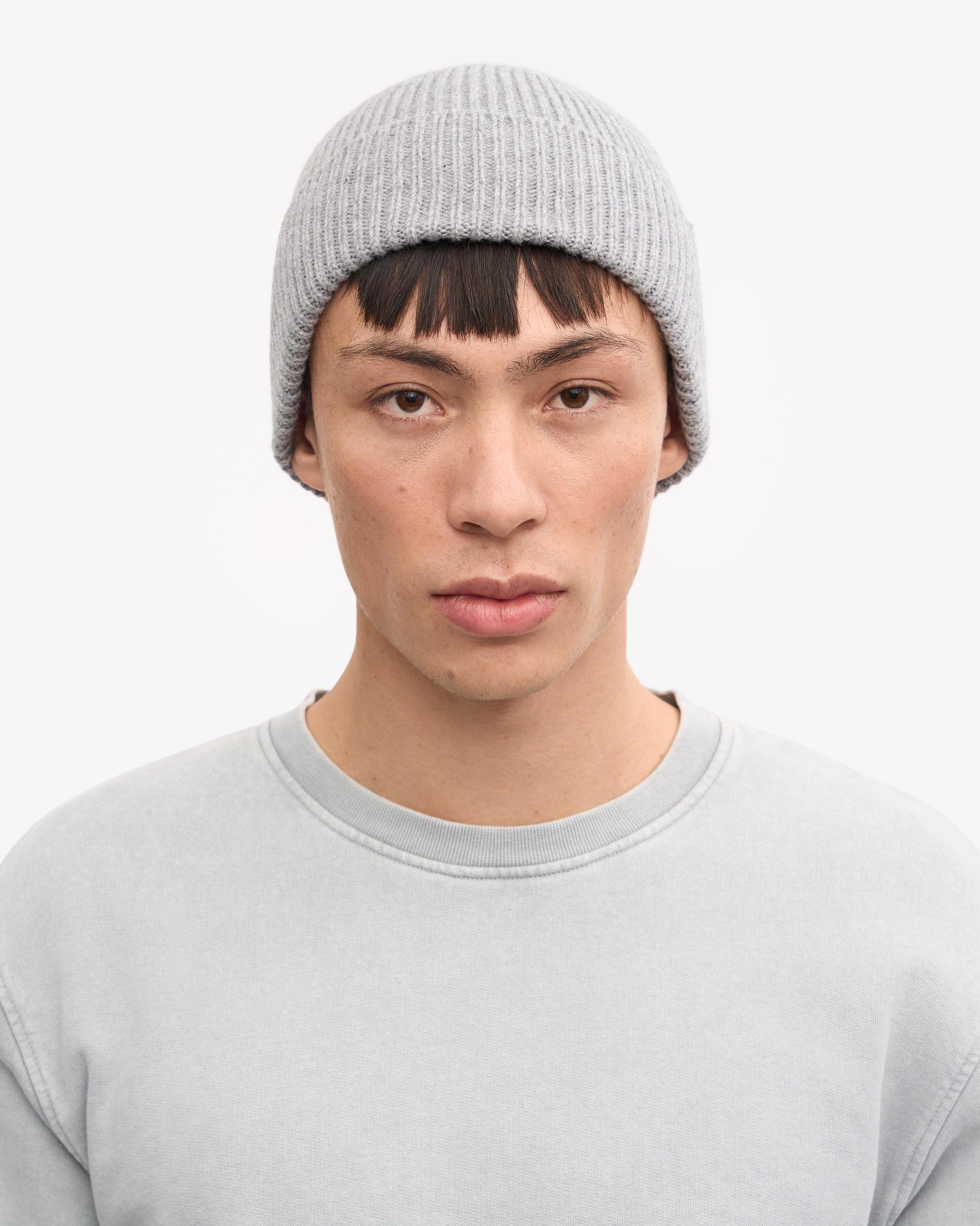 Merino Wool Beanie - Heather Grey Product Image