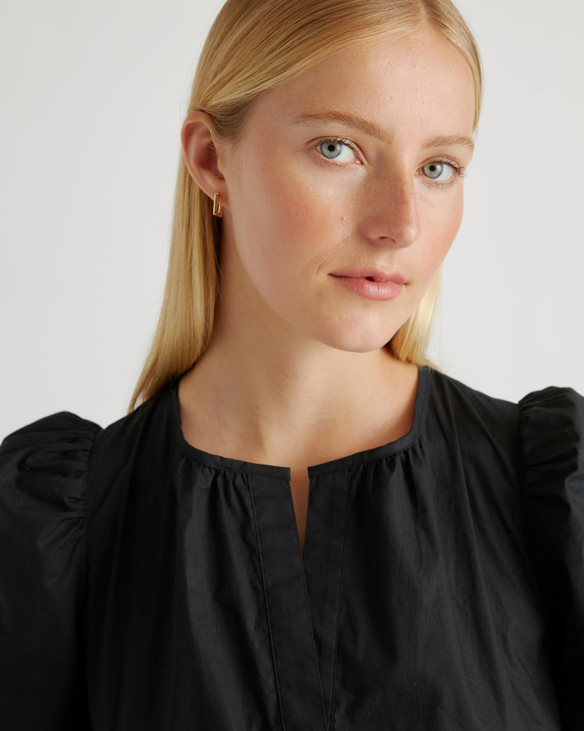 Quince | Women's Poplin Tiered Mini Dress Size XS, Organic Cotton Product Image