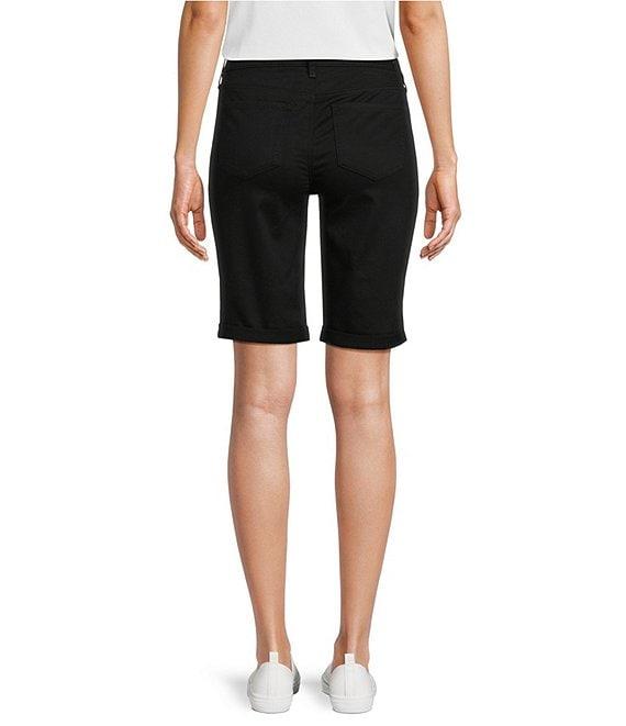 NYDJ Petite Size Briella Rolled-Cuff Denim Shorts Product Image