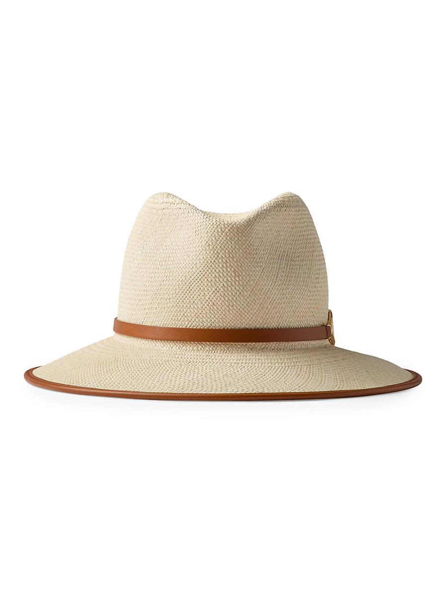 Womens VLogo The Bold Edition Fedora Straw Hat Product Image