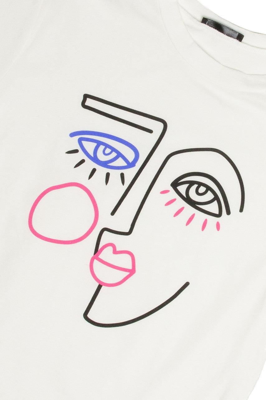 Face Outline Boyfriend Tee Product Image