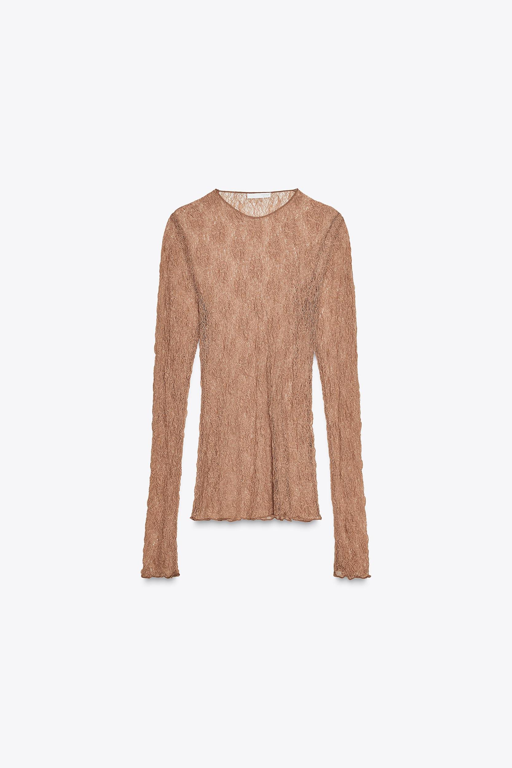 LACE LONG SLEEVE TOP Product Image
