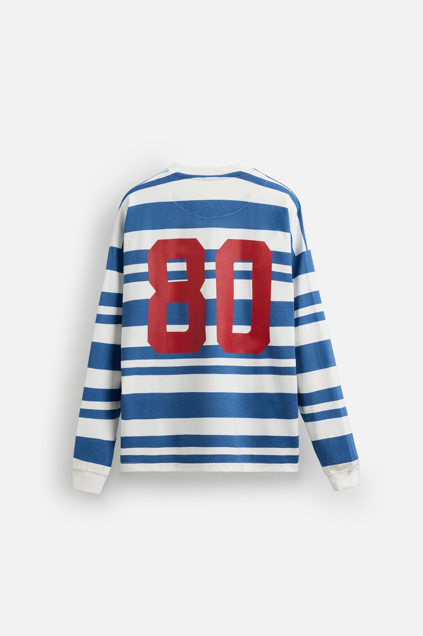 NUMBER STRIPED T-SHIRT Product Image