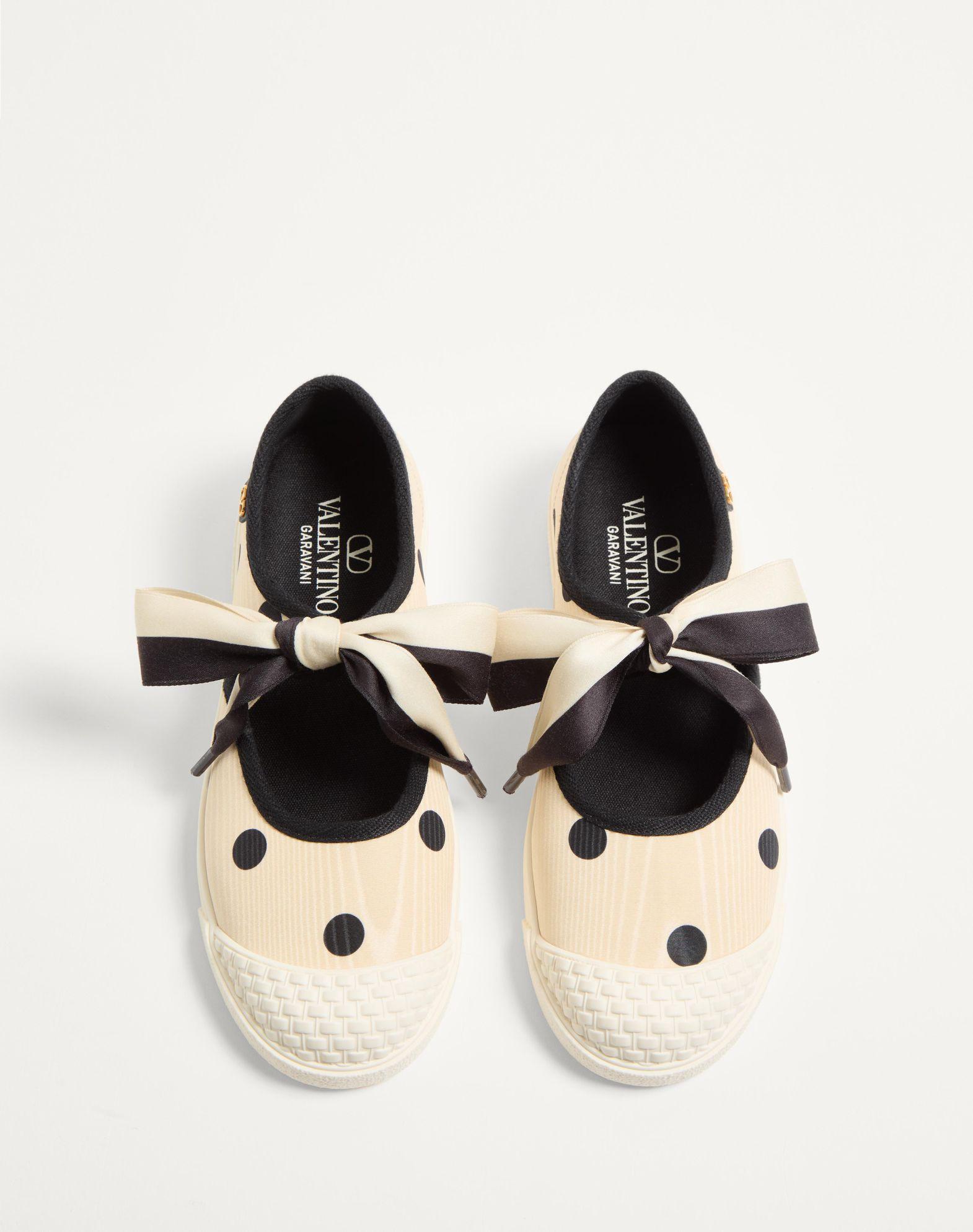 Bay By Bay Ballerina Sneakers In Moiré Plus De Pois Fabric Product Image