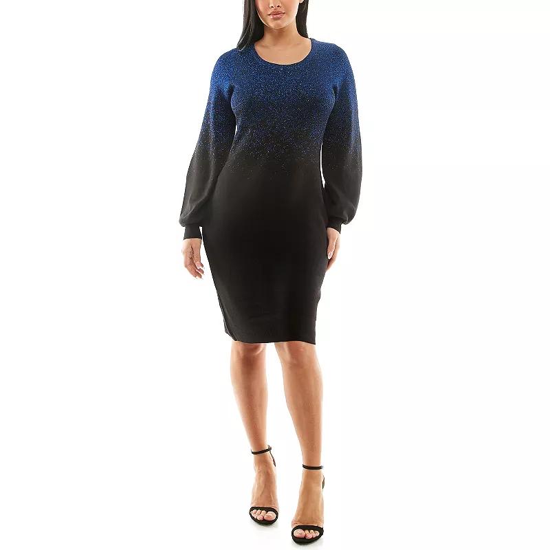 Women's Nina Leonard Balloon Sleeve Sweater Dress,  Product Image