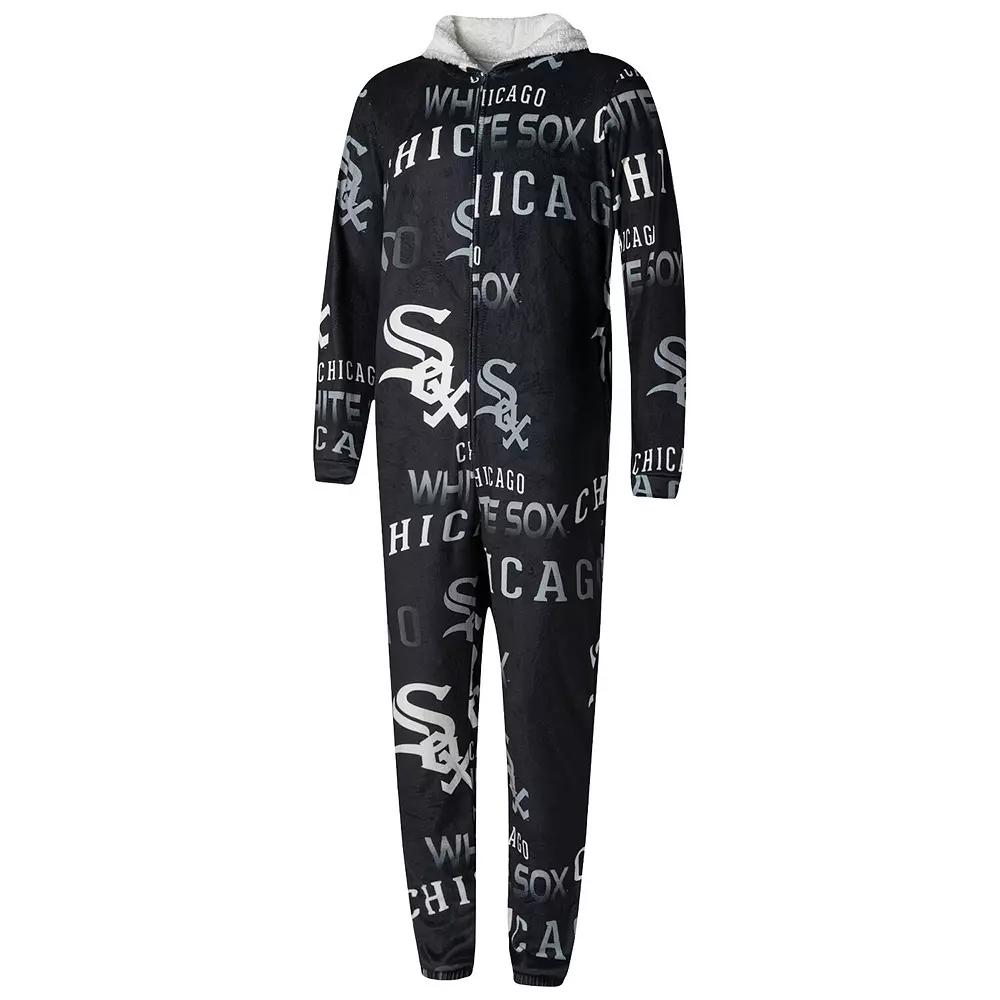 Men's Concepts Sport Black Chicago White Sox Windfall Microfleece Union Suit, Size: Large Product Image