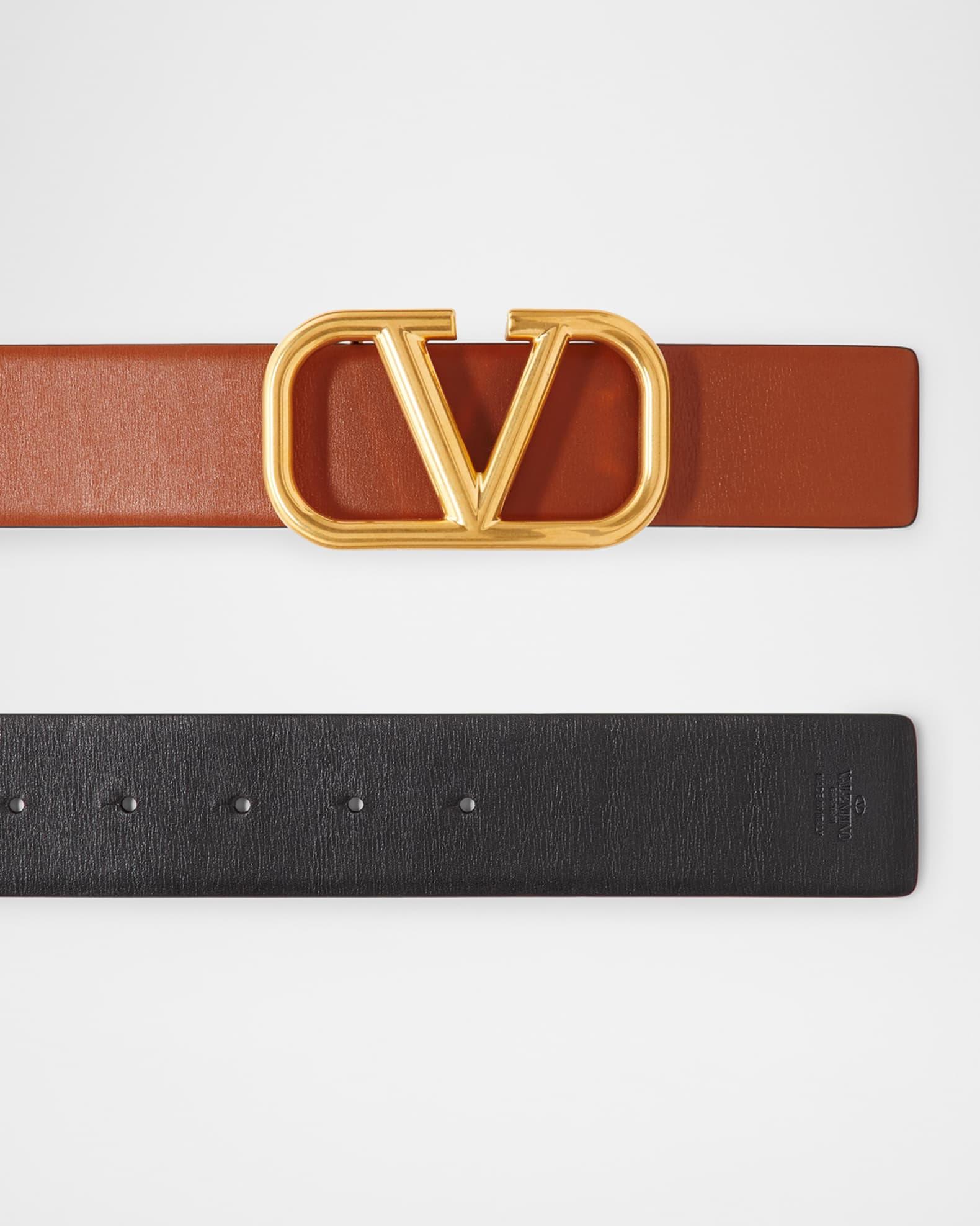 VLogo Signature Reversible Leather Belt, 40mm Product Image