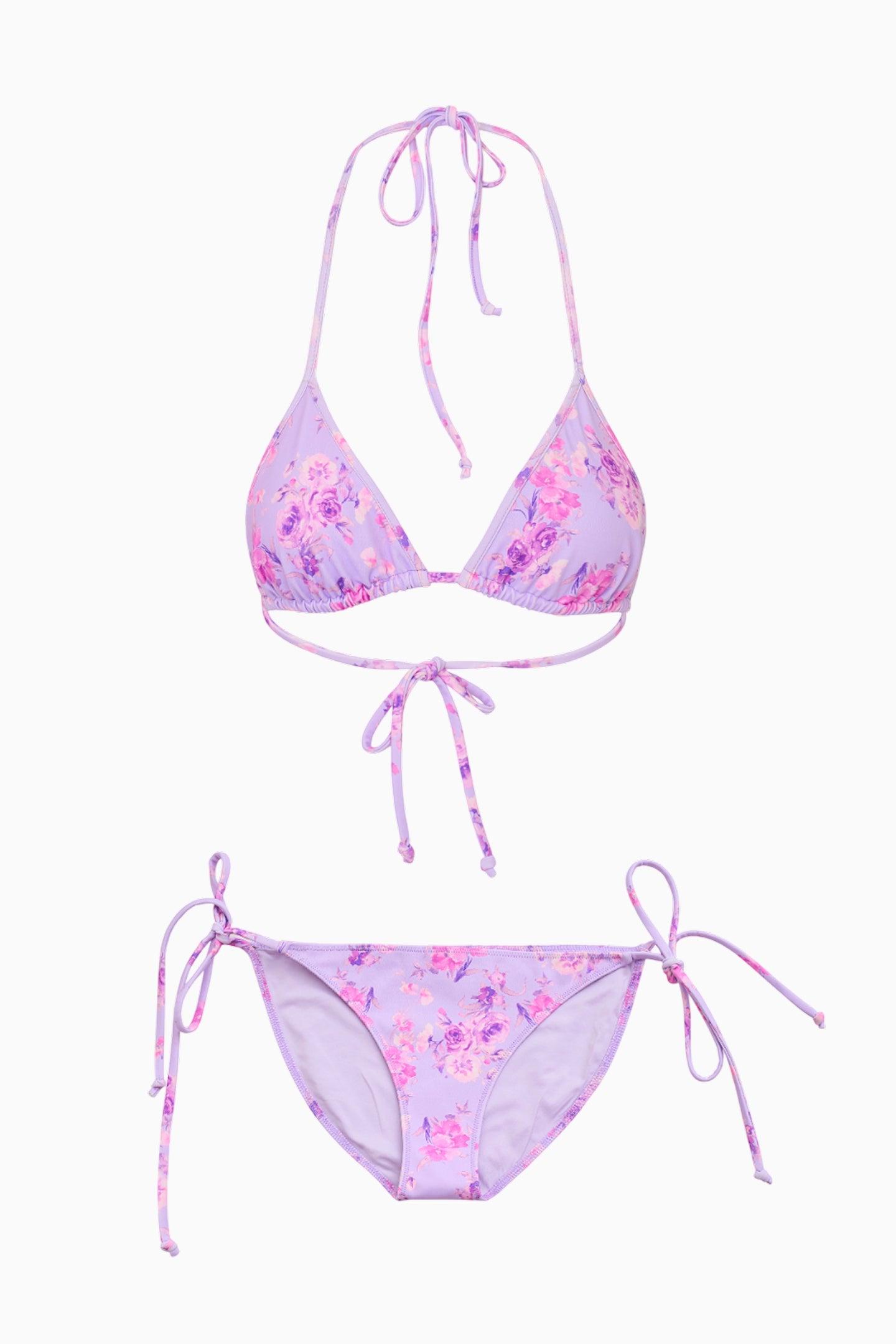 Harbor Floral Triangle Bikini - WHISPER BLUE Product Image