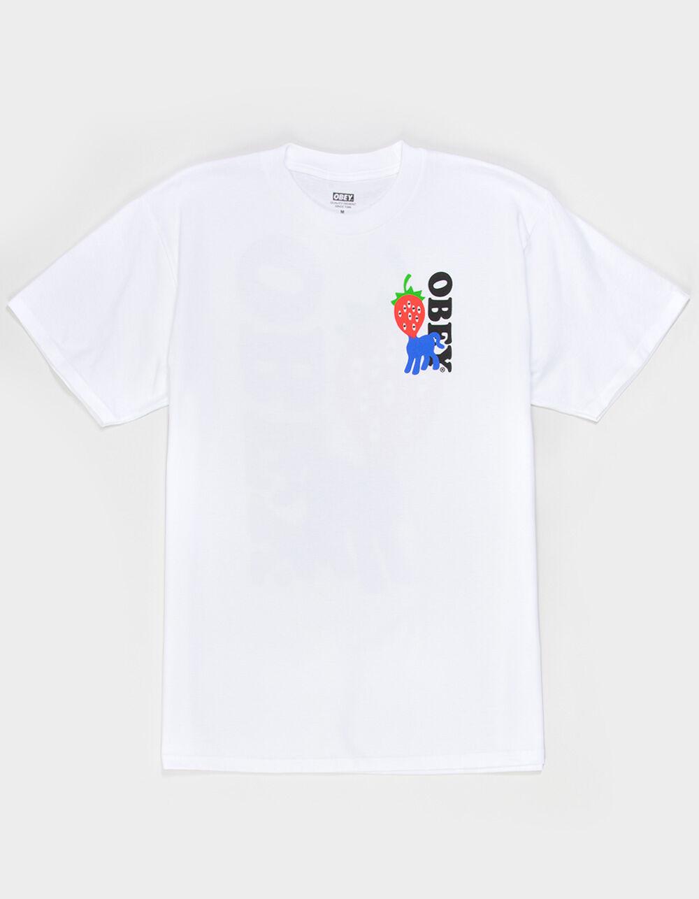 OBEY Strawberry Mens Tee - WHITE Product Image