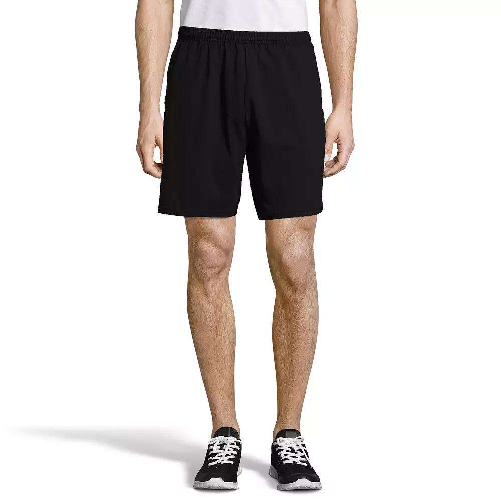 Big & Tall Hanes® Jersey Pocket Shorts, Men's,  Product Image