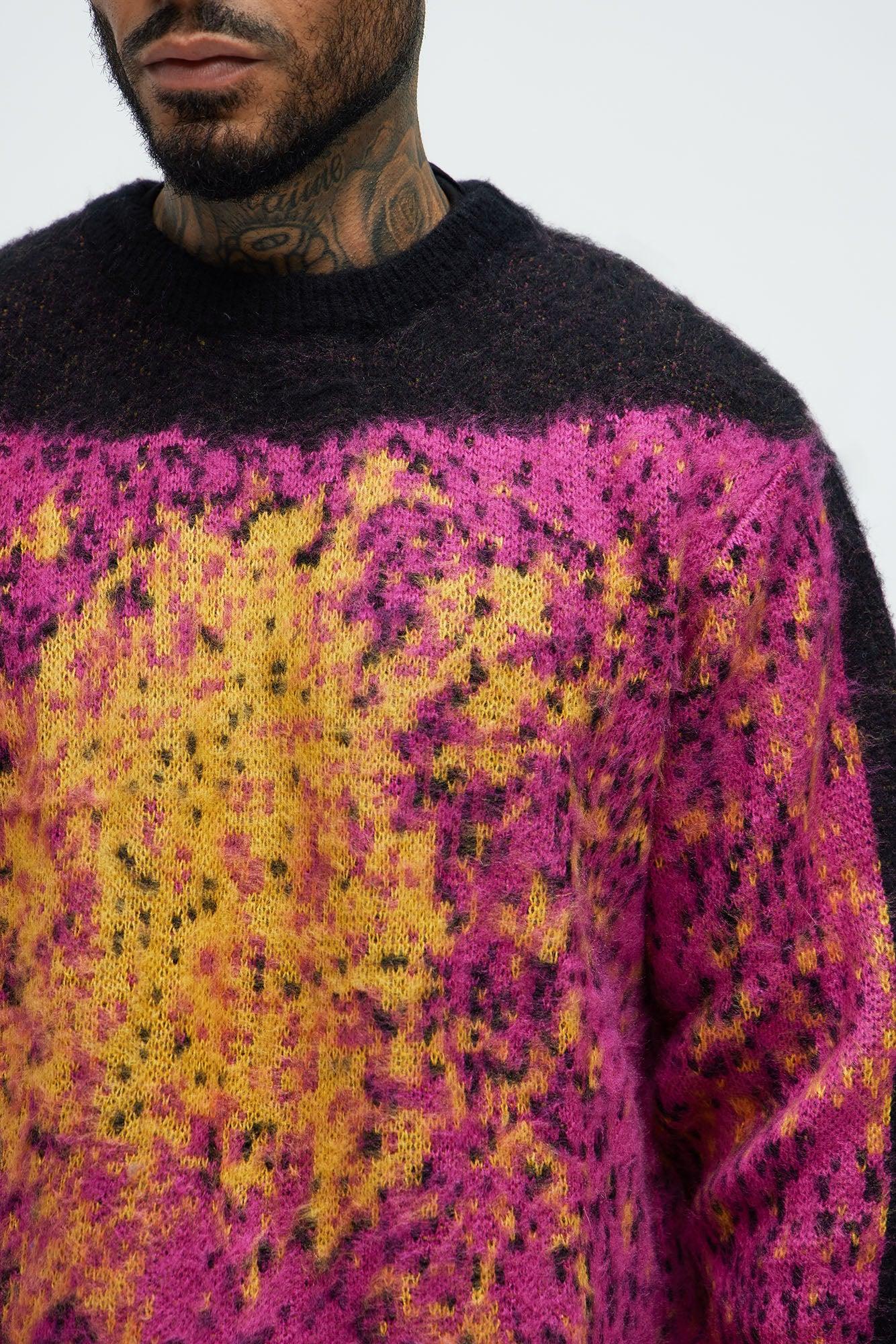 Held Inside Crewneck Sweater - Multi Color Product Image