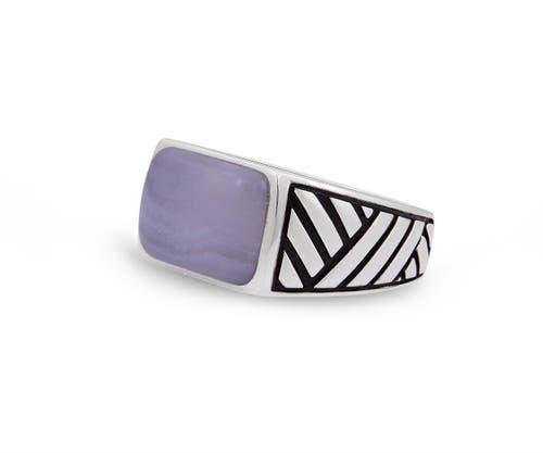 LuvMyJewelry Mista Lava Sterling Silver & Enamel Band Men Ring Product Image