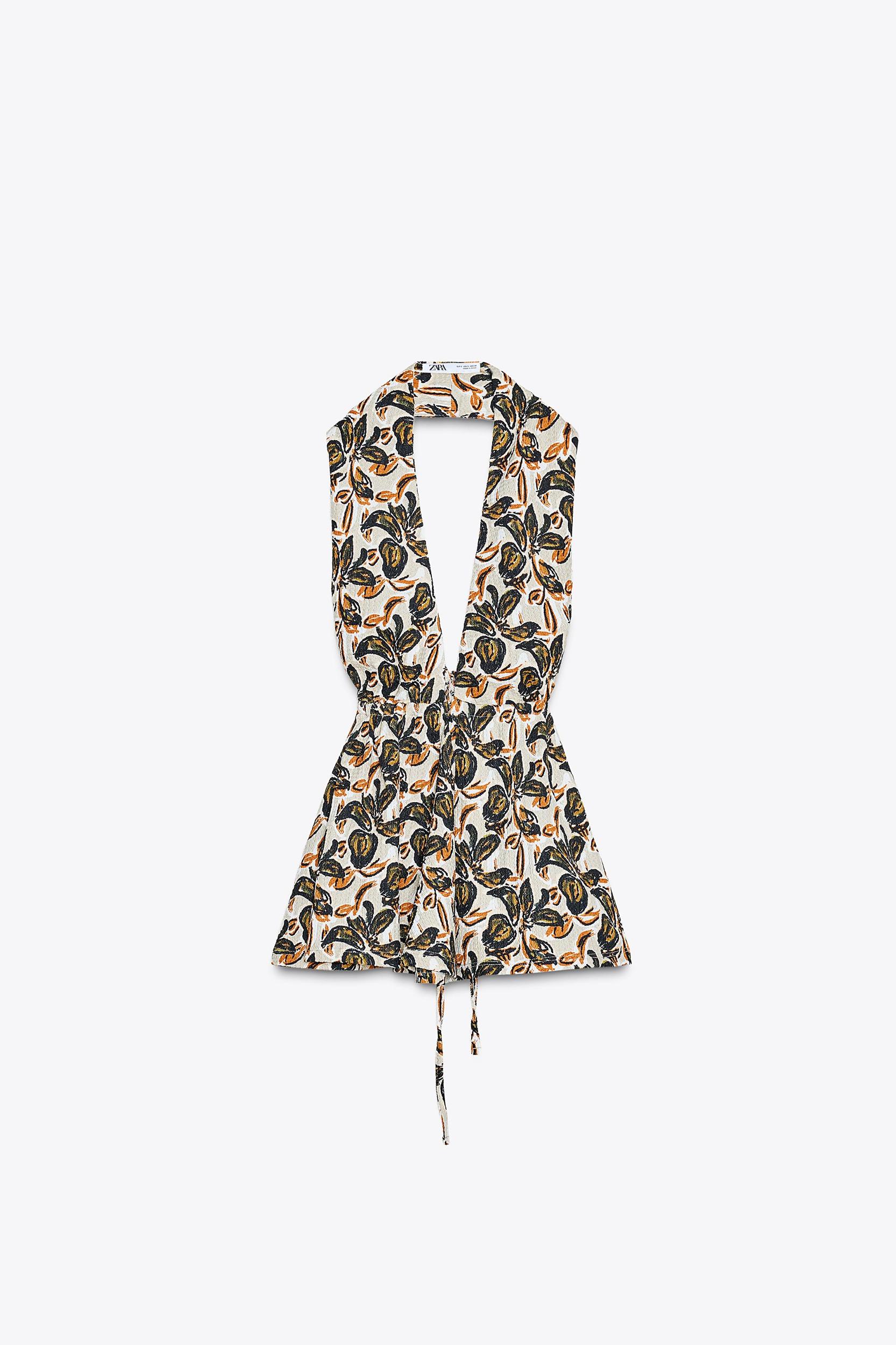 PRINTED HALTER TOP Product Image