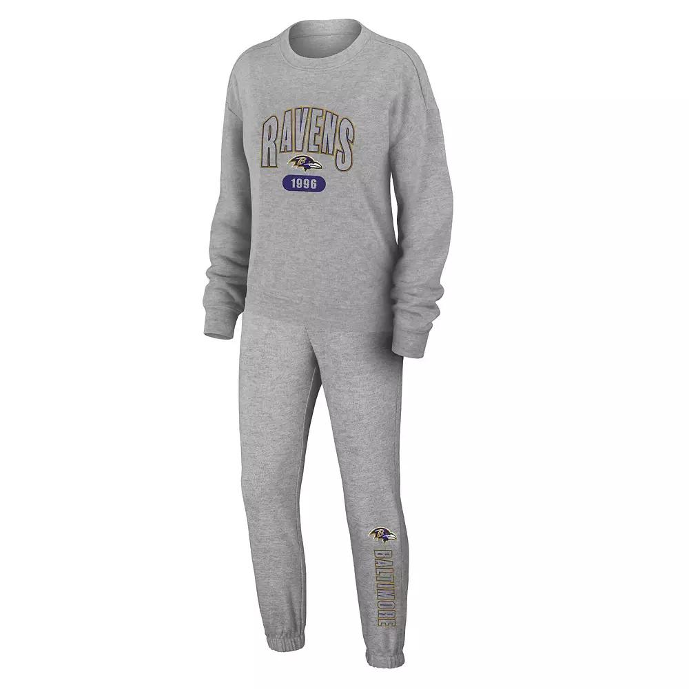 Women's WEAR by Erin Andrews Heather Gray Baltimore Ravens Plus  Product Image