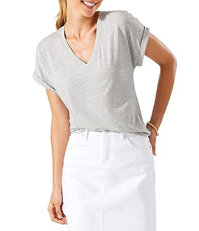 Tommy Bahama Kauai Soft Stretch Knit Jersey V-Neck Short Sleeve T Product Image