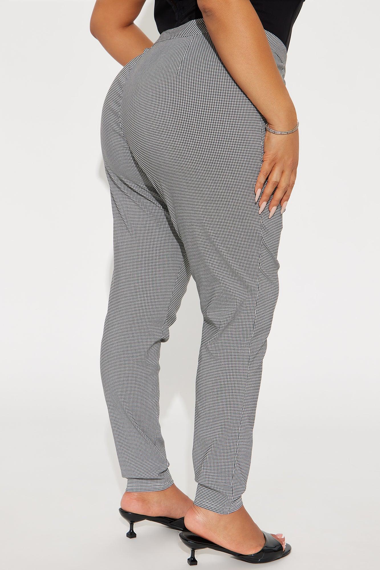 Chasity Gingham Skinny Pant - Black/White Product Image