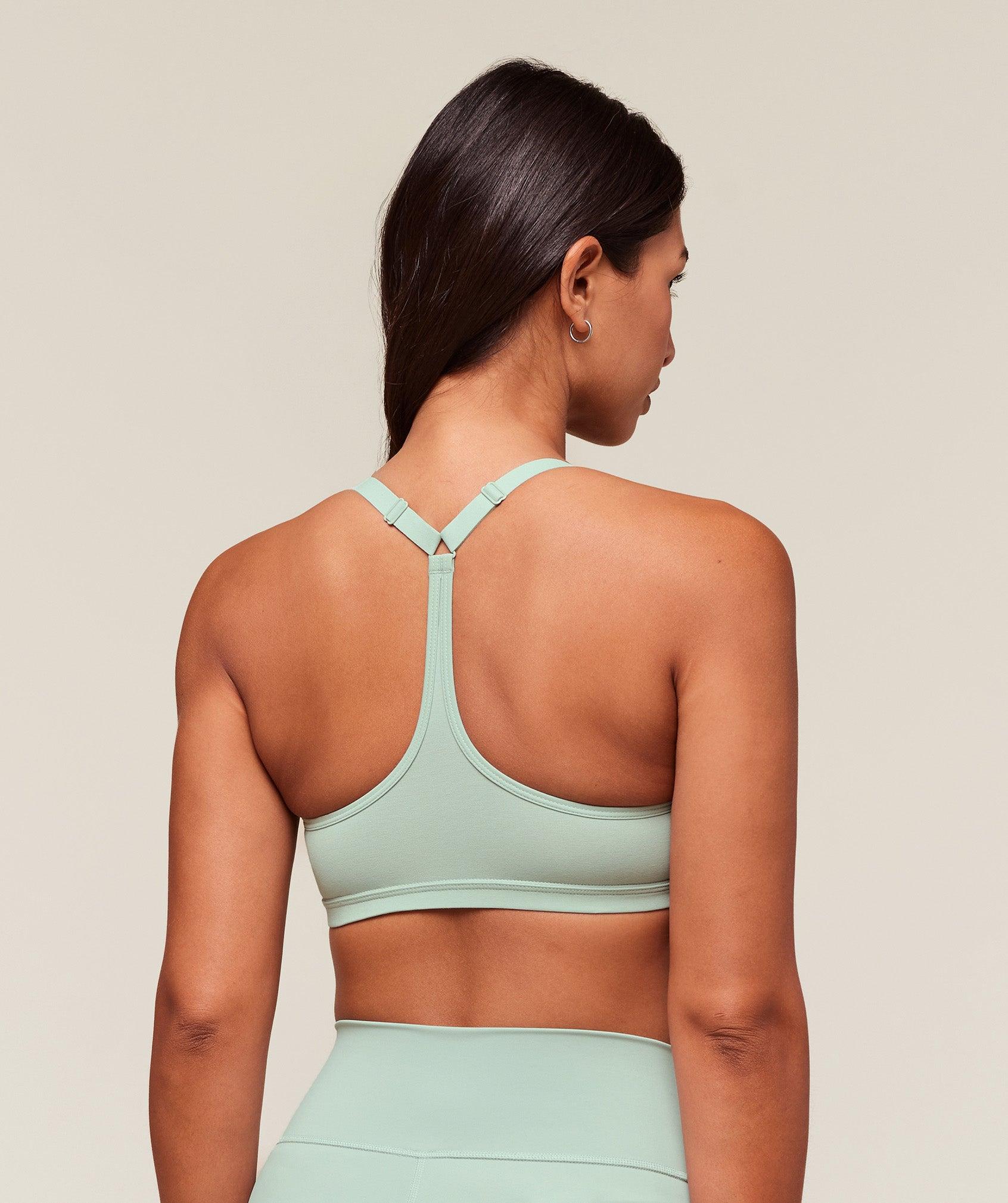 Gymshark Cotton Racerback Sports Bra - Morning Blue Female Product Image