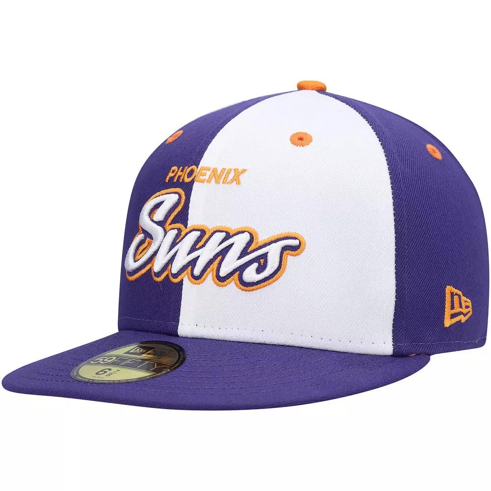 Men's New Era Purple/White Phoenix Suns Script Pinwheel 59FIFTY Fitted Hat, Size: 7 1/2, Phx Purple Product Image