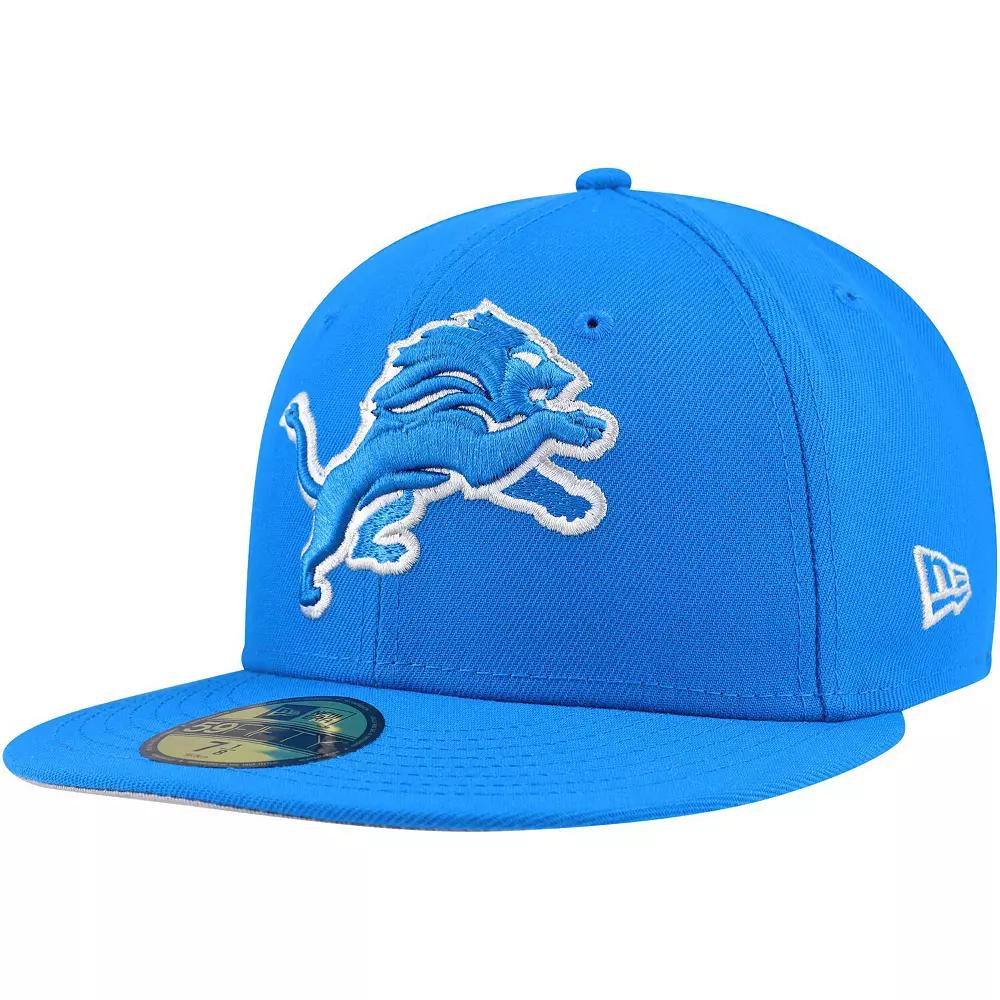 Men's New Era Blue Detroit Lions Team Basic 59FIFTY Fitted Hat, Size: 7 1/4 Product Image