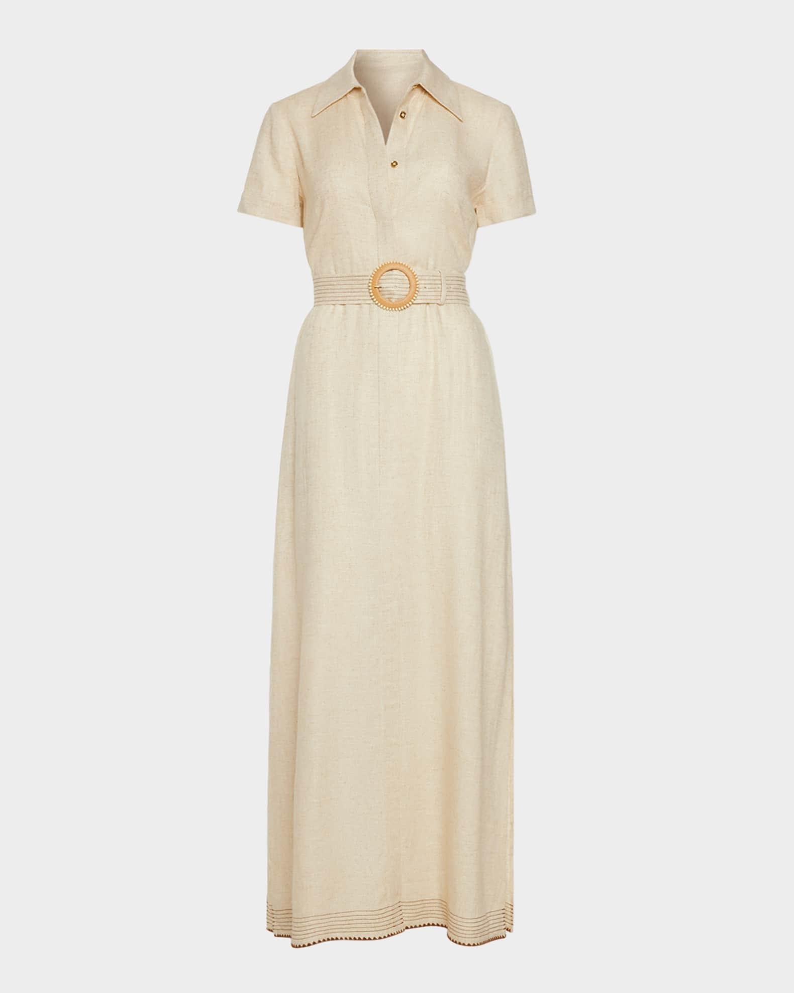 Melina Belted Maxi Shirtdress Product Image