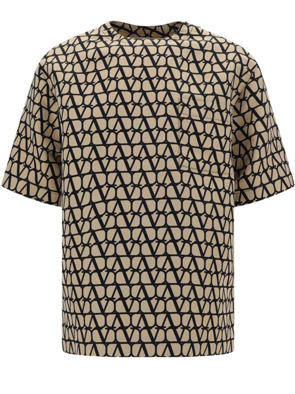 VALENTINO Toile Iconographe Print T-shirt In Cream Product Image