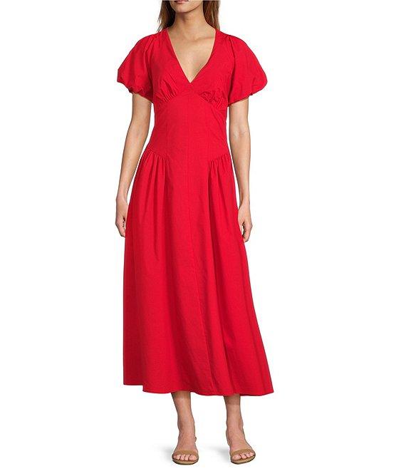 Antonio Melani Kiara Short Puff Sleeve A-Line Maxi Dress Product Image