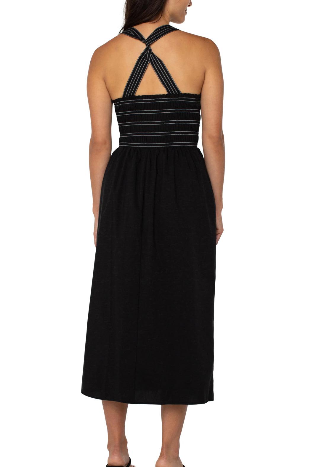 Isabella Smocked Woven Midi Dress Product Image