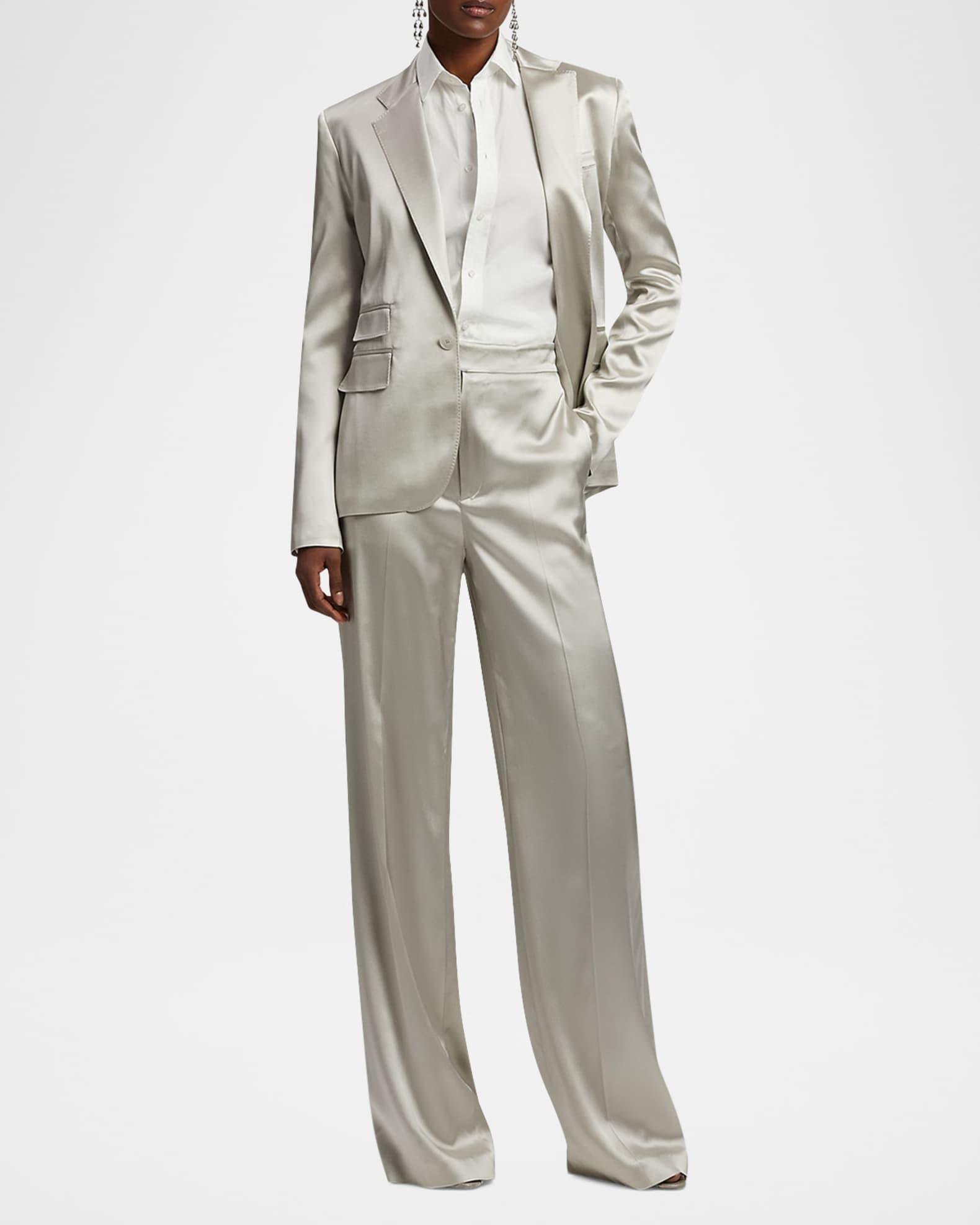 Parker Satin Single-Breasted Jacket Product Image