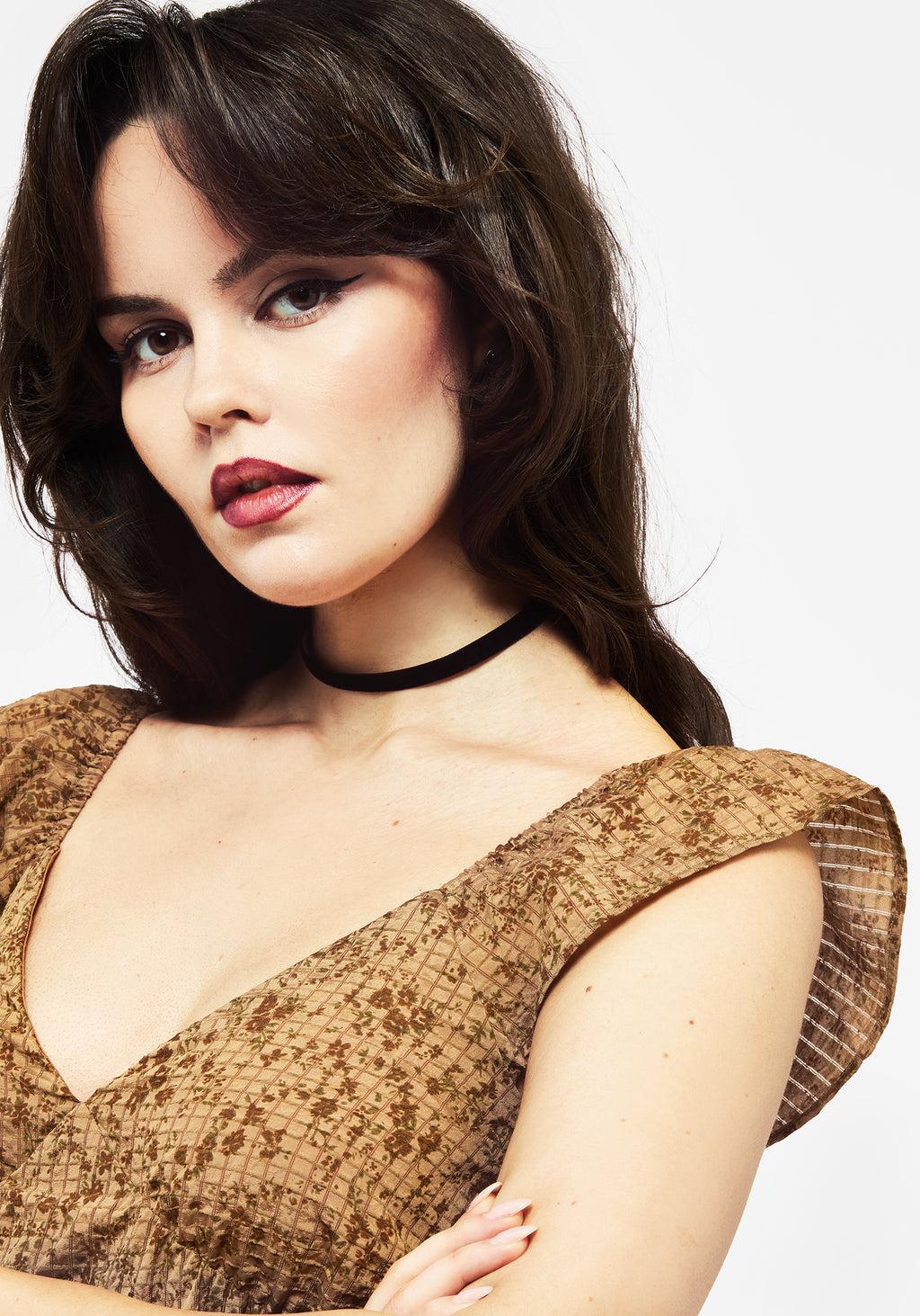 Amelia Floral Print Tiered Mini Dress Product Image