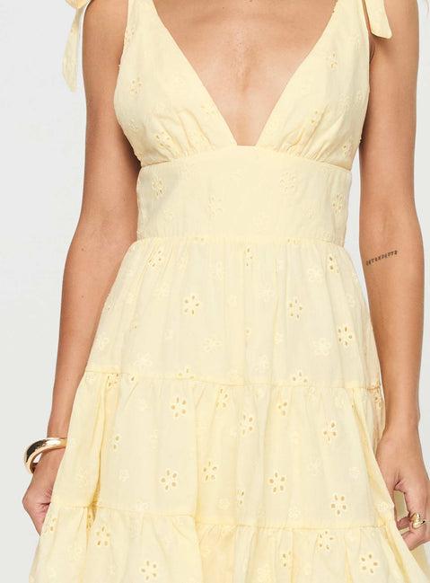 Galvis Mini Dress Lemon Product Image