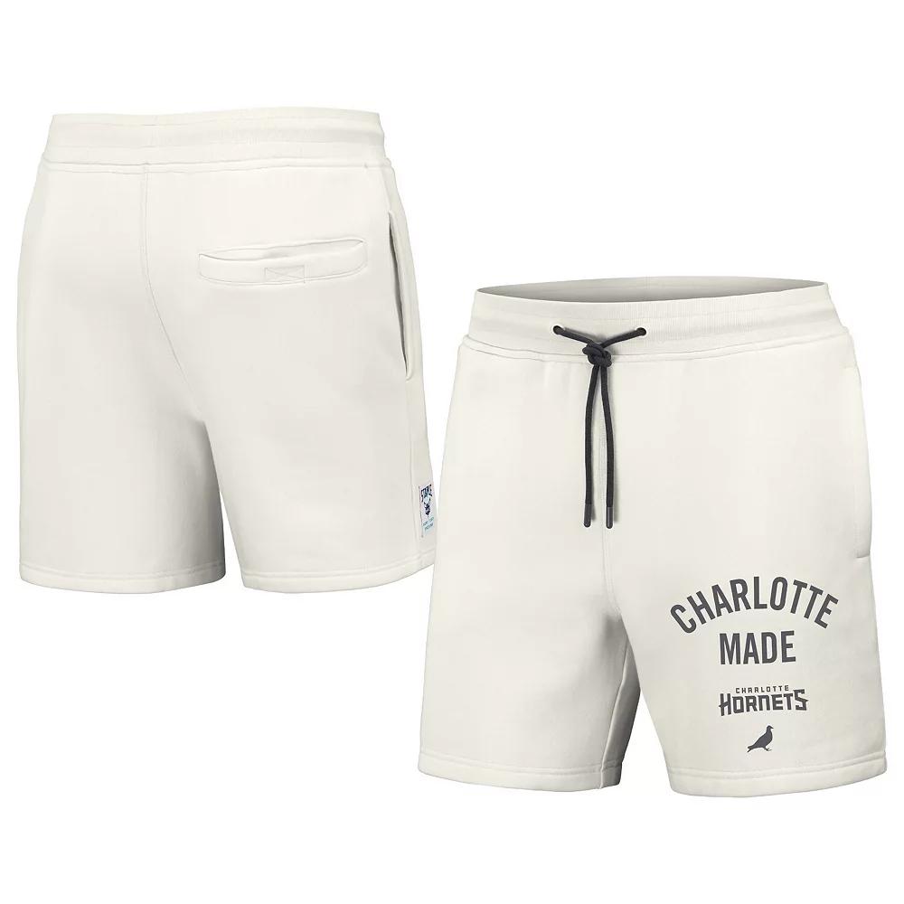 Men's NBA x Staple Cream Charlotte Hornets Heavyweight Fleece Shorts,  Product Image