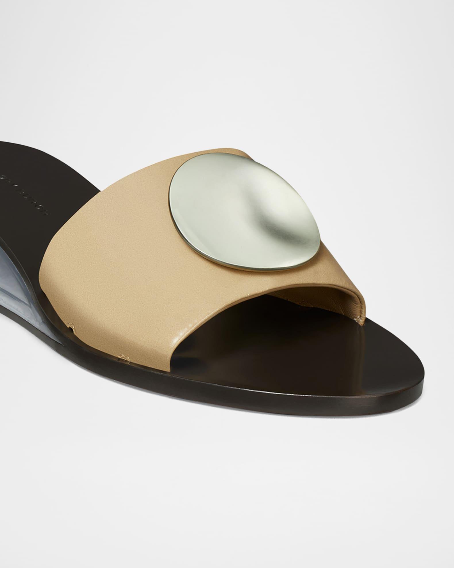 Patos Leather Wedge Sandals Product Image