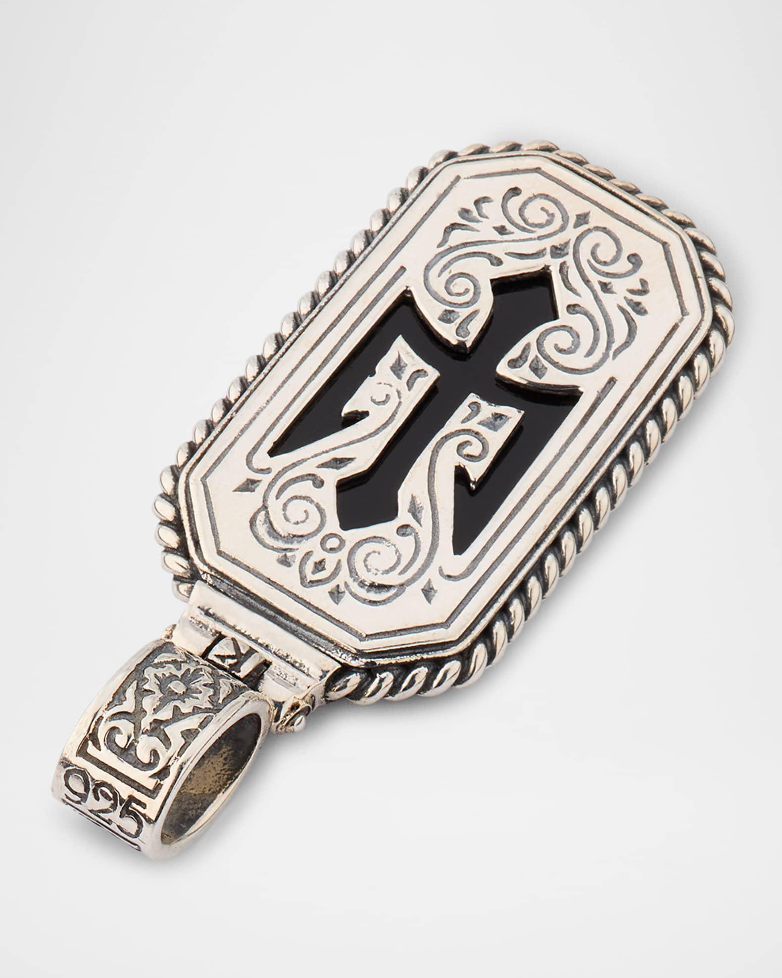 Mens Hydra Sterling Silver Onyx Pendant Product Image