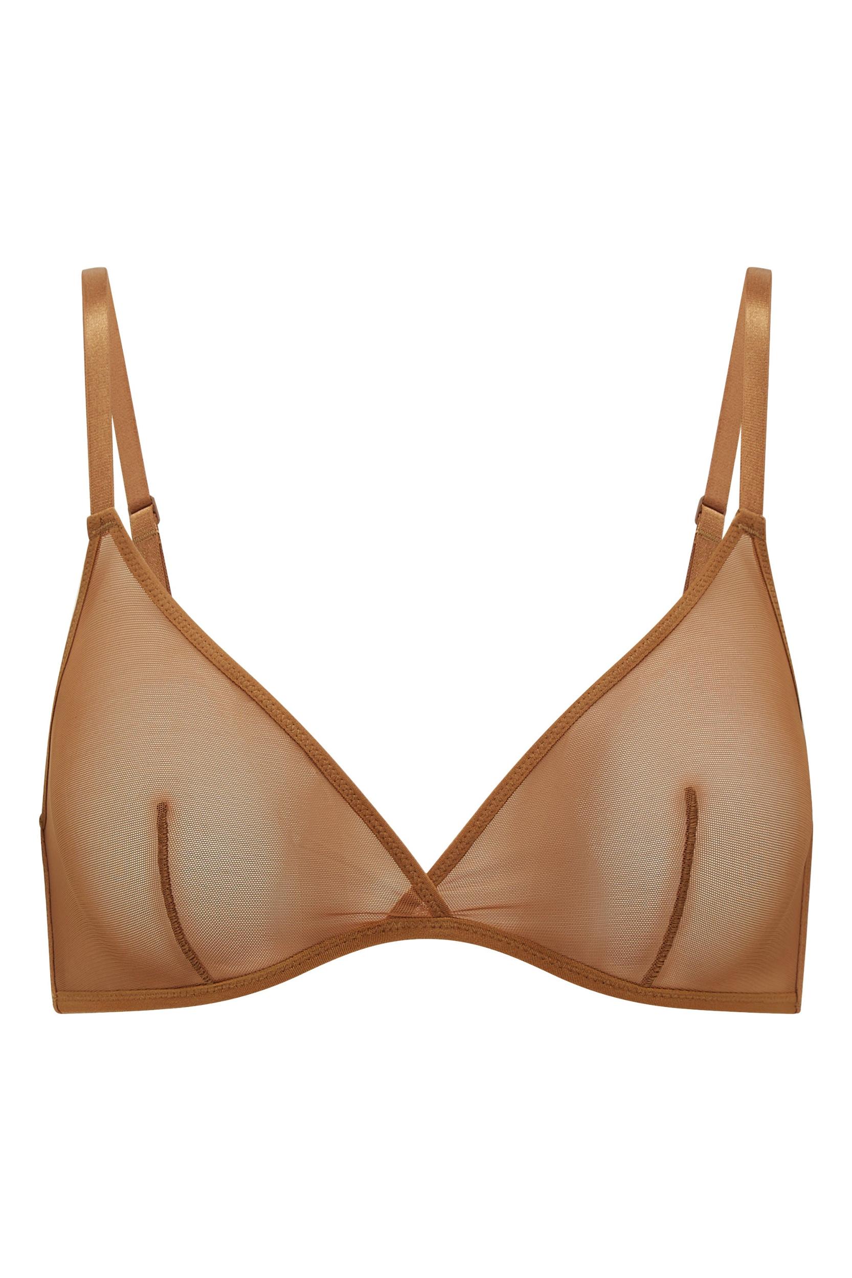 Soft Mesh String Bikini in Warm Peach Product Image