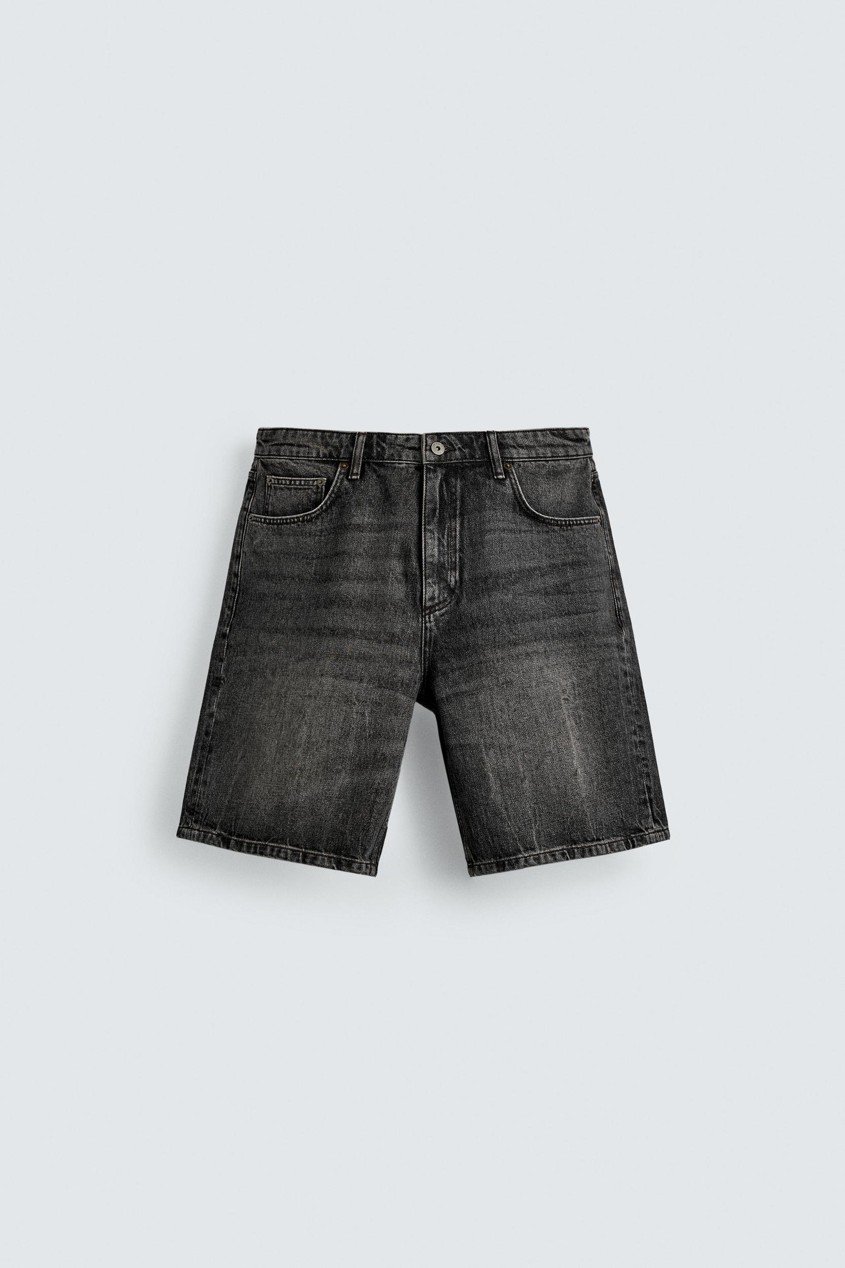RELAXED FIT DENIM SHORTS Product Image