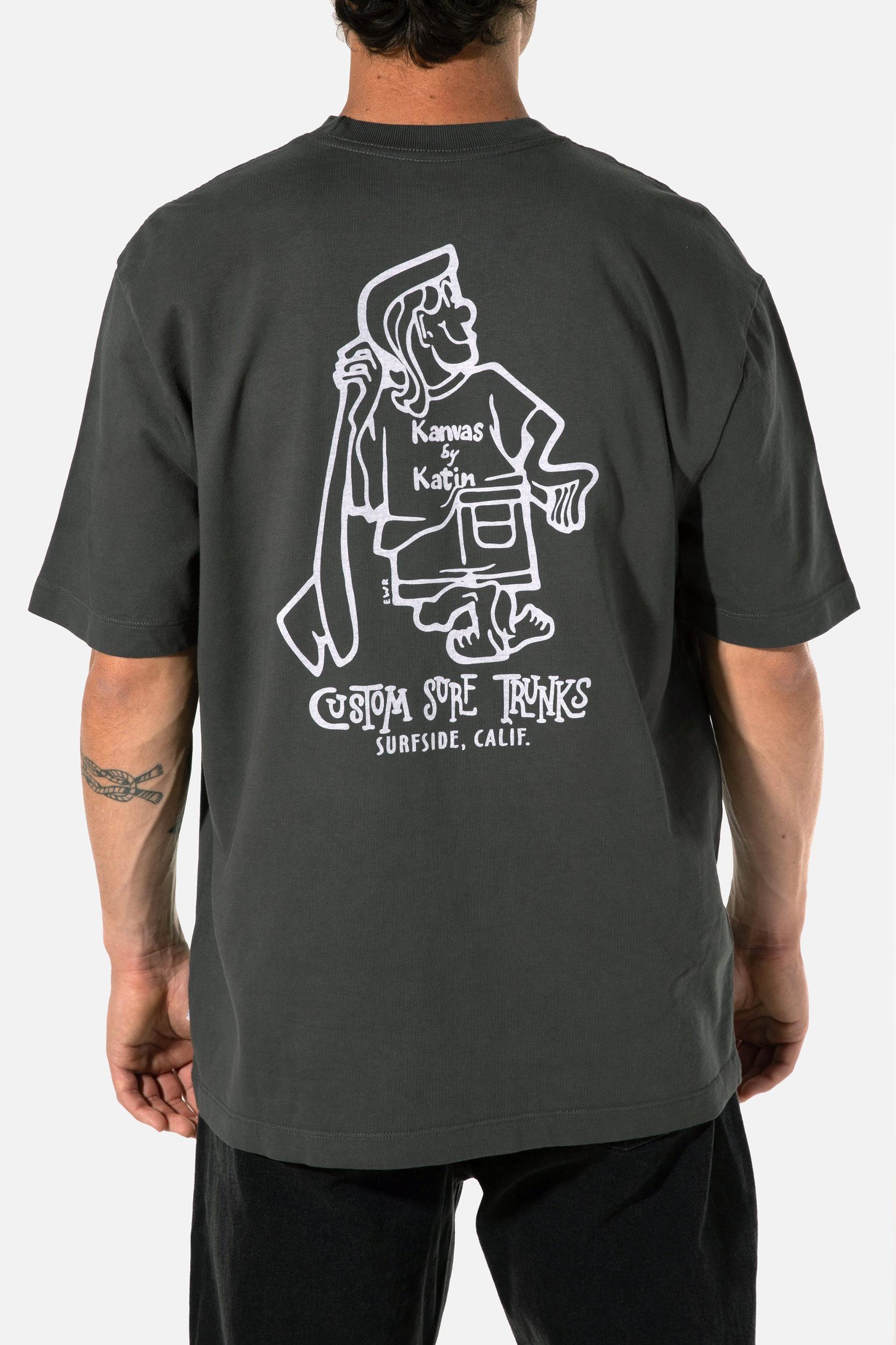 K-MAN BOX FIT TEE - BLACK WASH PIGMENT DYE / M Product Image