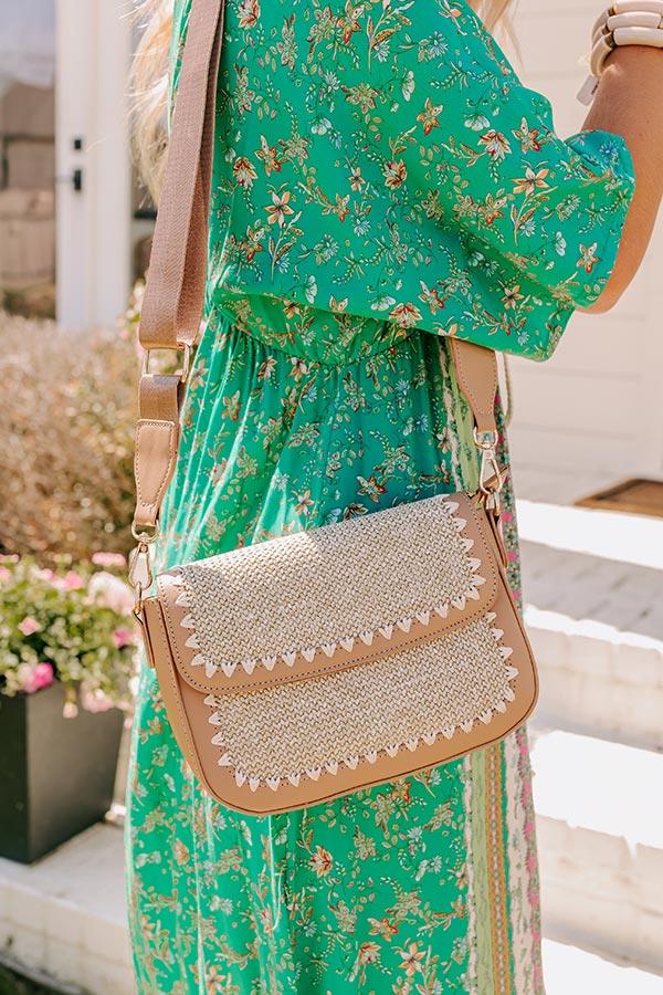 Vacay Ready Woven Crossbody in Iced Latte Product Image