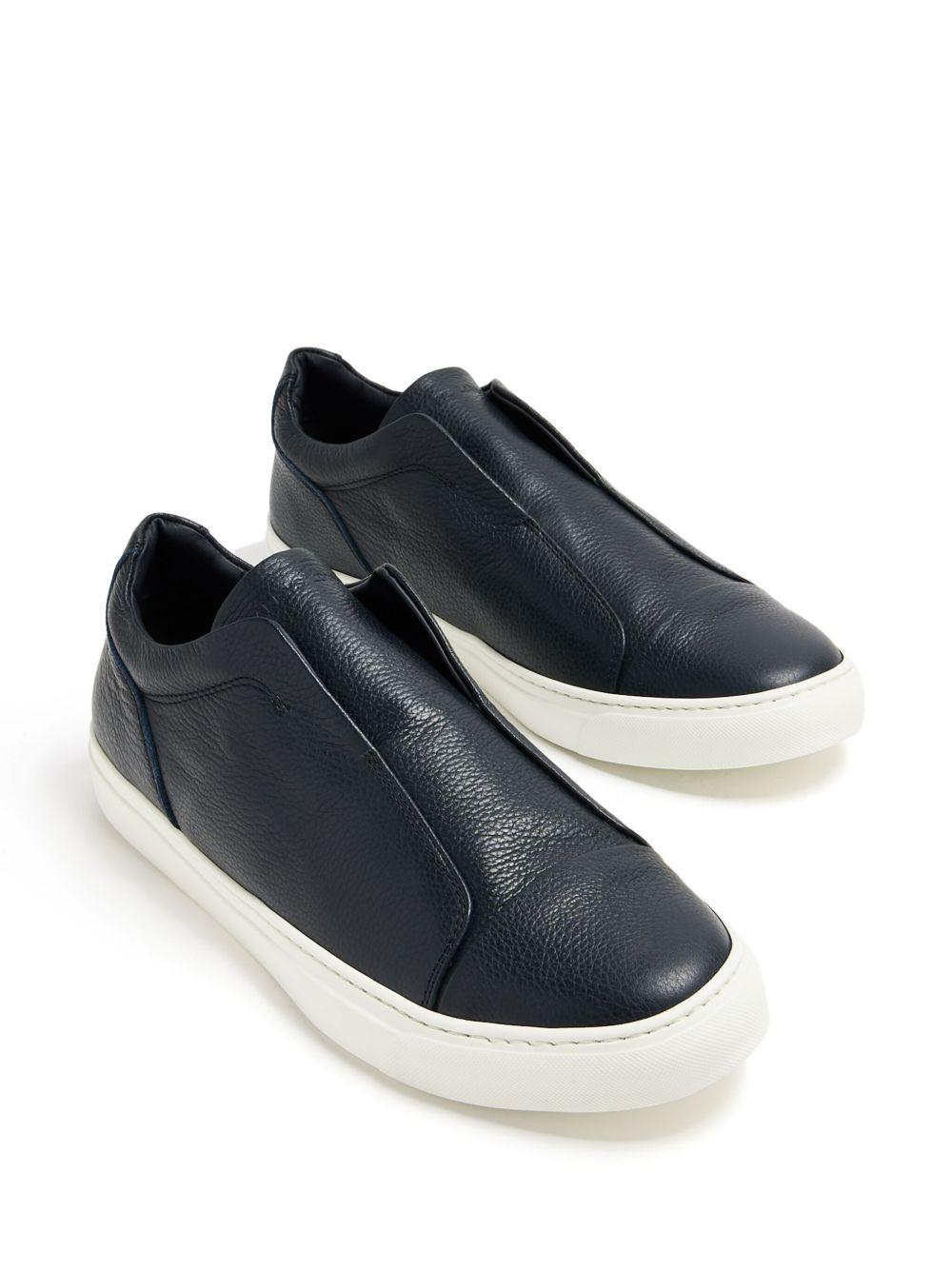 leather low-top sneakers Product Image
