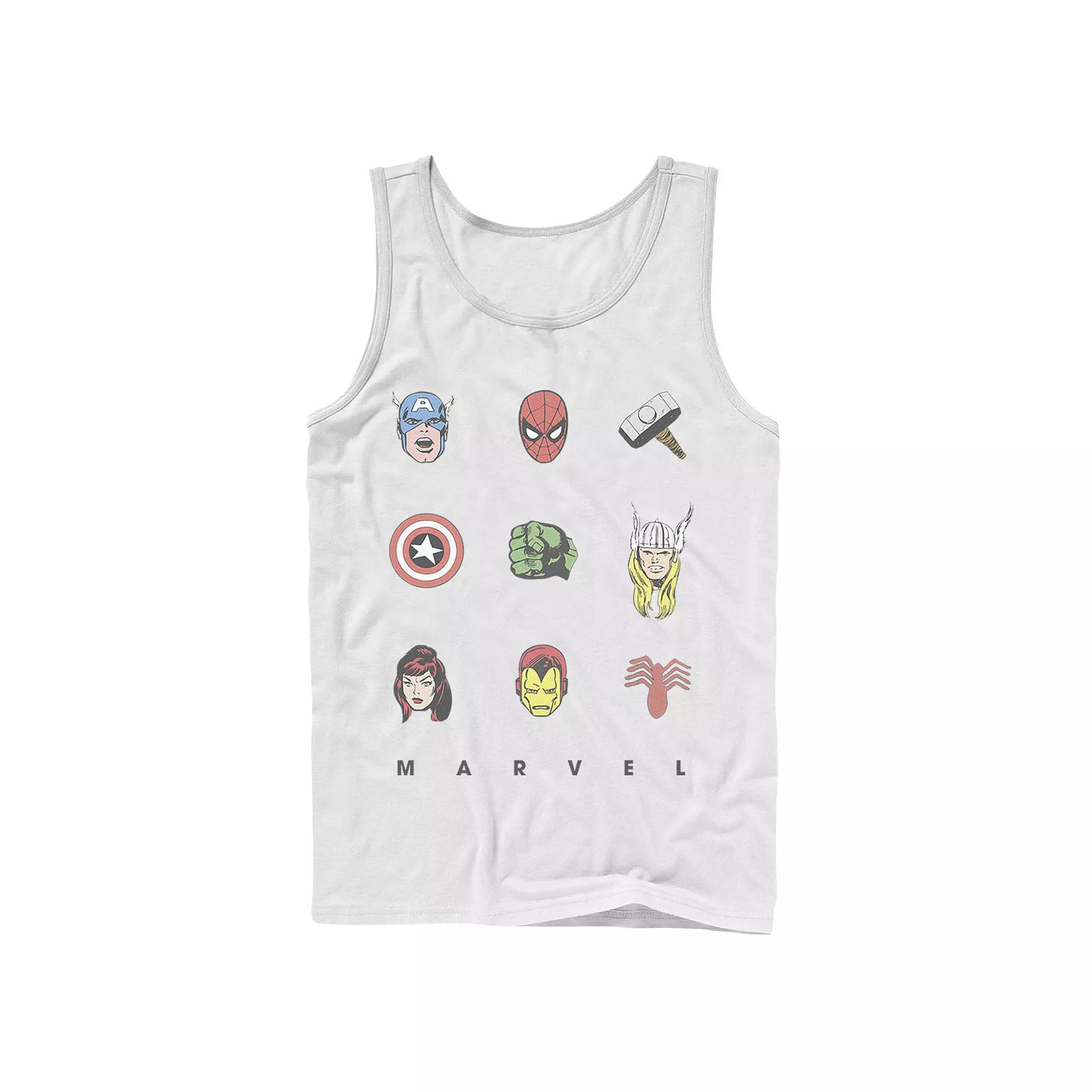 Men's Marvel Retro Avengers Iconic Symbols Tank Top, Boy's,  Product Image