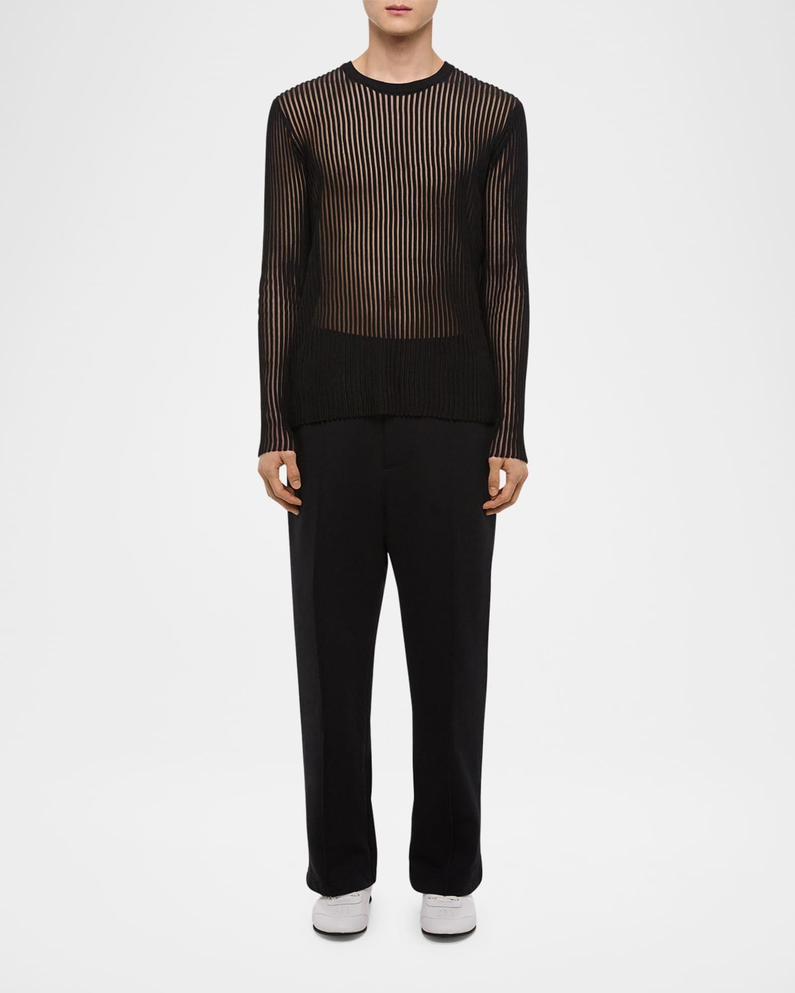 Men's Sheer Vertical Ribbed Top Product Image