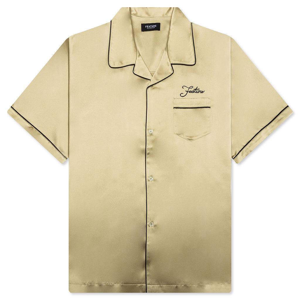 Baptiste Silk Shirt - Gold Male Product Image