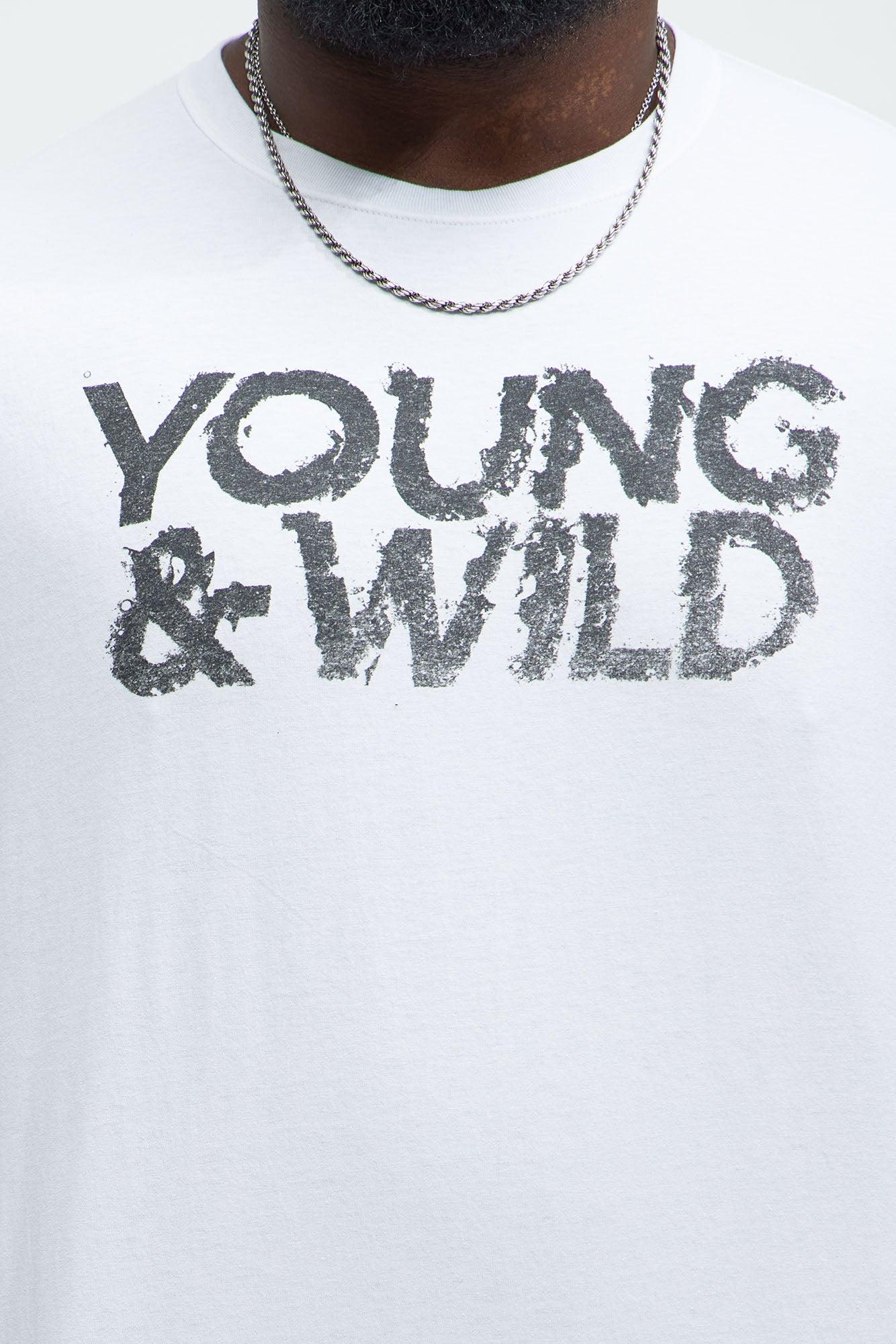 Young And Wild Short Sleeve Tee - White Product Image