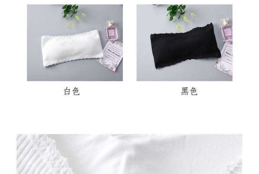 Strapless Plain Ribbed Bra Product Image